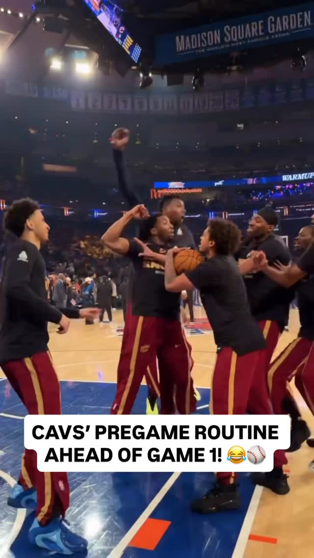 A little pregame fun with @spidadmitchell and the @cavs ahead of Game 1 of the Eastern Conference Finals! 😂⚾️ CLE/NYK • LIVE NOW on ESPN <link in bio>