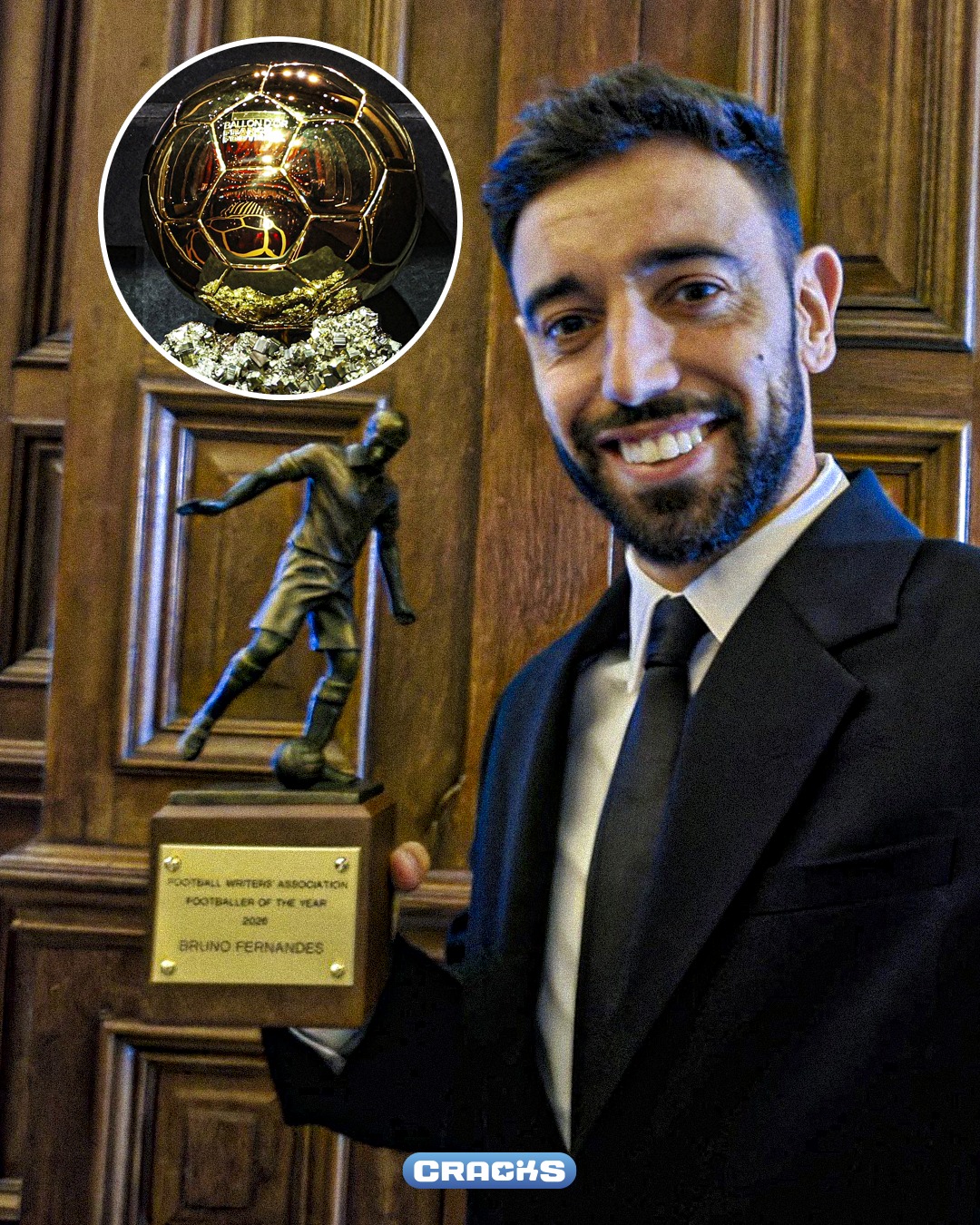 🏆👏 Bruno Fernandes recogió el premio al Jugador del Año de la FWA

🗣️ Y cuando le preguntaron por el Balón de Oro, el portugués fue muy claro:

💬 “Mi objetivo siempre ha sido ganar trofeos colectivos. Los premios individuales son un honor porque significan que estás haciendo un buen trabajo… pero no pienso en ello, porque no depende de mí decidirlo.”