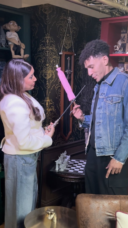 Team cane or team umbrella? ☂️ Watch the first two episodes of Harry Potter: The Official Film Podcast with host @rhianna.dhillon and guest host @khleothomas exclusively on @hbomax or listen wherever you get your podcasts. Subscribe so you don't miss new episodes at the link in bio!