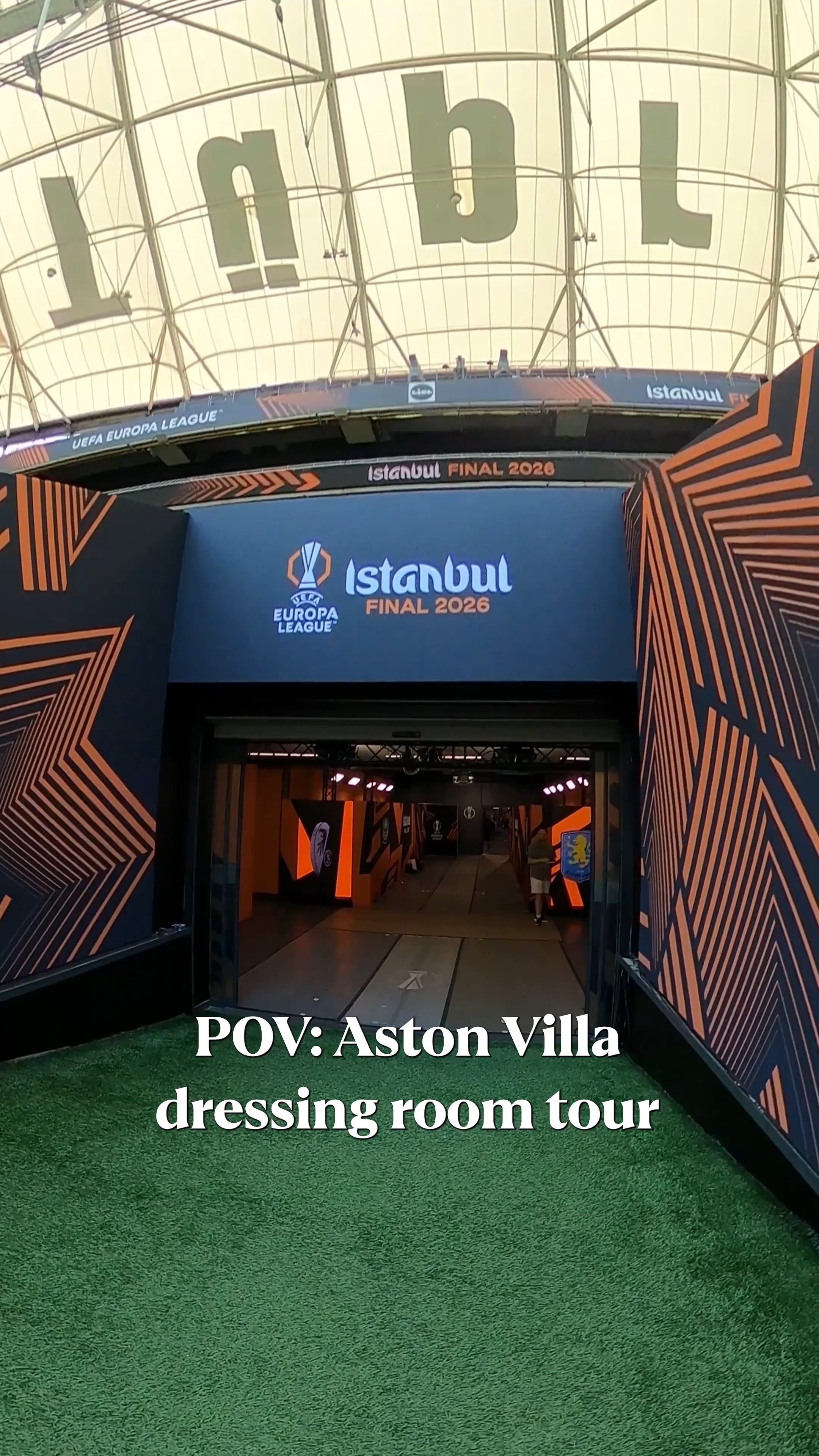 A 360 look inside the Aston Villa dressing room… with the Europa League trophy waiting inside 🏆 

📺 Stream the final LIVE on TNT Sports and HBO Max