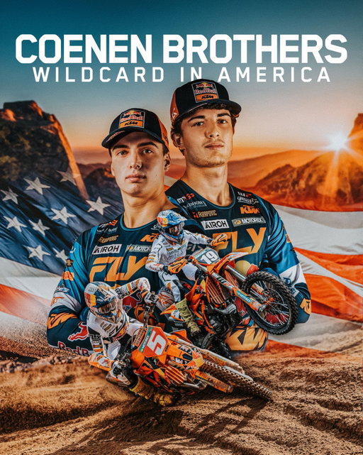 Well… the secret’s out! The Coenen brothers are heading stateside this summer! 🇺🇸🤝

Sacha and Lucas Coenen will line up at as wildcards at selected Nationals for their highly anticipated Pro Motocross debut.

Let’s go, boys! 💪

#KTM #ReadyToRace #Motocross #ProMotocross