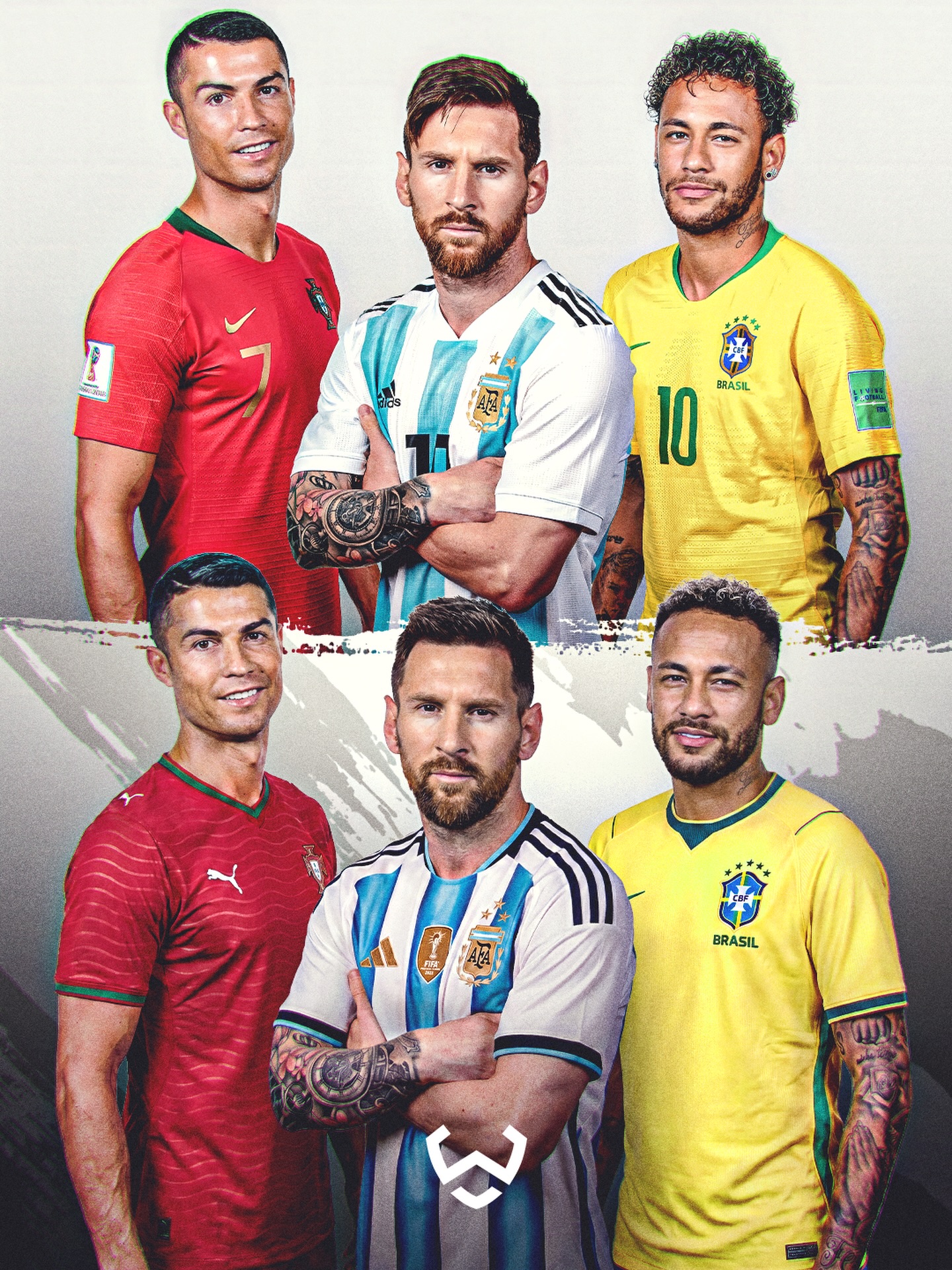 Cristiano Ronaldo, Lionel Messi and Neymar are all heading to the 2026 World Cup 🌍🐐

Ronaldo and Messi are set to become the first players ever to feature in SIX World Cups for Portugal and Argentina, while Neymar gets one more chance to shine with Brazil. 🇵🇹🇦🇷🇧🇷

Cherish this final chapter because football may never witness these three legends sharing the World Cup stage again. 👑