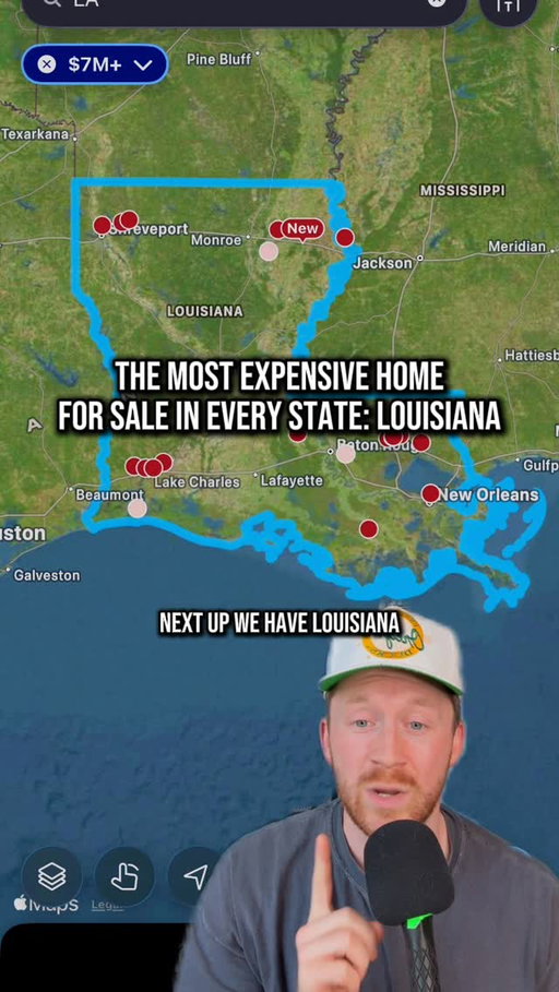 Louisiana’s most expensive home 
for sale! 

*Note: 

I do not own any of these photos shown, nor do I have any relationship or agreement with the listing agent or seller (unless stated) I simply make videos on homes I find interesting and cool for the sake of reporting. If you’d like me to tag you or take down any post for any reason I have no problem doing so. thank you :) 

#mansions #house #homedecor #realestate #mansion
