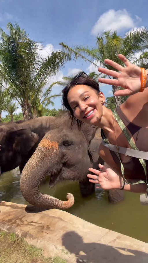 Seeing the elephants today was honestly the highlight of my day 🐘🩷

I’ve actually been loving my early nights in on this trip though… little self care evenings, shower, skincare, fresh pyjamas & just relaxing 😭✨

So happy I brought my Give Me Summer bundle away with me because it was so easy to pack and has everything I need for a cute little self care night 🌺☀️
@giveme.cosmetics 

My code SAFIYYA10 is active and will get you 10% off at checkout! AD