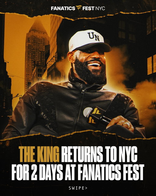 Year 2 of LeBron at Fanatics Fest. This time double the days.

Catch him live at Fanatics Fest NYC on July 16 & 17, kicking off with a live recording of his hit basketball podcast, “Mind the Game” with special guest co-host and Indiana Pacers superstar Tyrese Haliburton.

 Get your tickets now before they’re gone - link in bio 🎟️