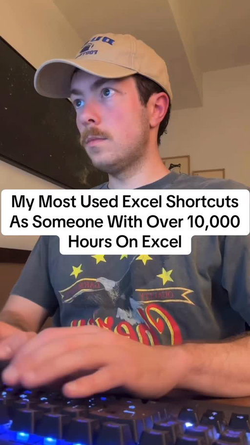 These Are My Most Used Excel Shortcuts:

1. Ctrl + Space: Select a whole column
2. Shift + Space: Select a whole row
3. Alt + H + O + H: Adjust the height of a row
4. Alt + H + O + W: Adjust the width of a column
5. Ctrl + Alt + V: The objectively better version of Ctrl + V, instead of pasting everything you can select what you want to paste (formulas, values, formats, column widths, etc)
6. F12: Save a file
7. Ctrl + Shift + Arrow: Select cells with content
8. Ctrl + Arrow: Select last populated cell
9. Alt + = + =: Sum everything above your selection
10. Ctrl + Home: Return to the top left cell
11. Ctrl + Pg. Up/Down: Move up or down a tab
12. Alt + H + C + P: Screenshot selected cells
13. Alt + I + C: Insert a column
14. Alt + I + R: Insert a row
15. Ctrl + X: Copy and remove selection
