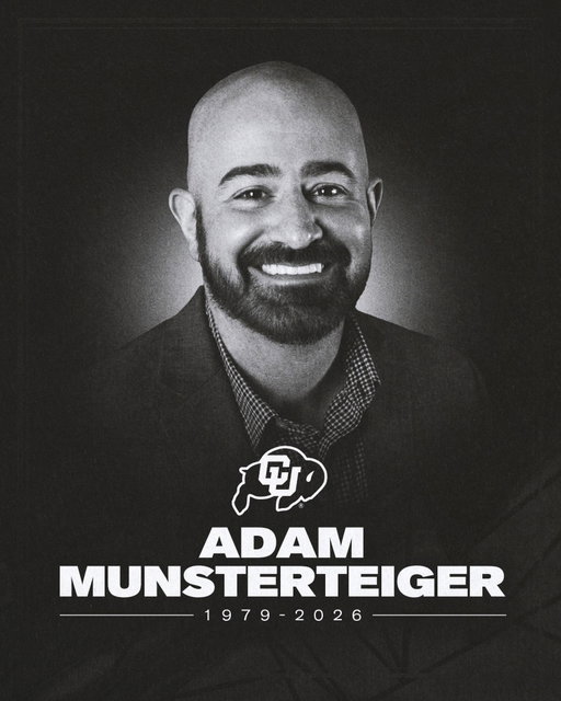 CU Athletics is heartbroken to learn of the passing of Adam Munsterteiger.

Adam was a light in our Buffs community who covered CU sports and shared student-athlete stories for more than two decades. Our deepest condolences go to his wife, Liz, and their family.