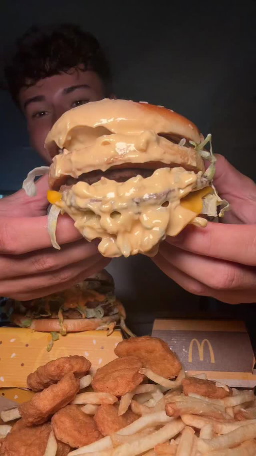 Post Workout McDonald’s Mukbang #mcdonalds #bigmac #mcdonaldsmukbang #asmr #explorepage