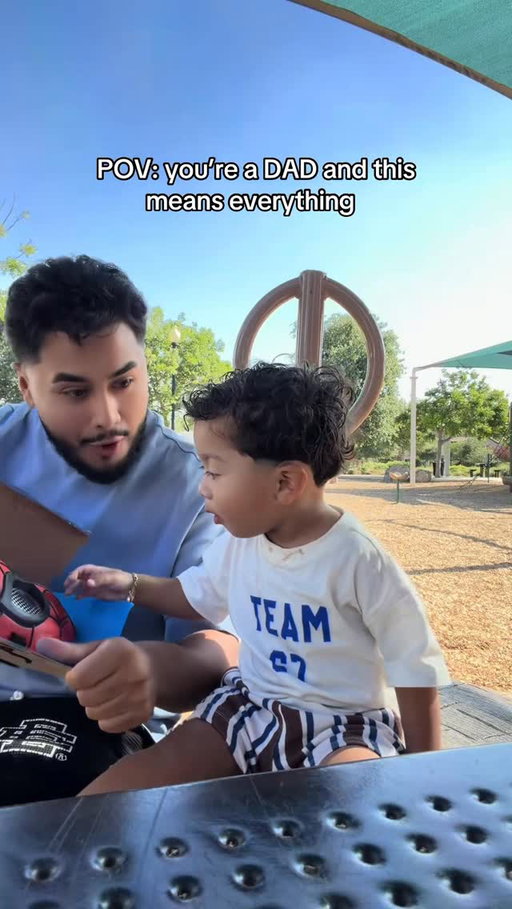 These moments are everything 🩵 #dad #adriel #reels