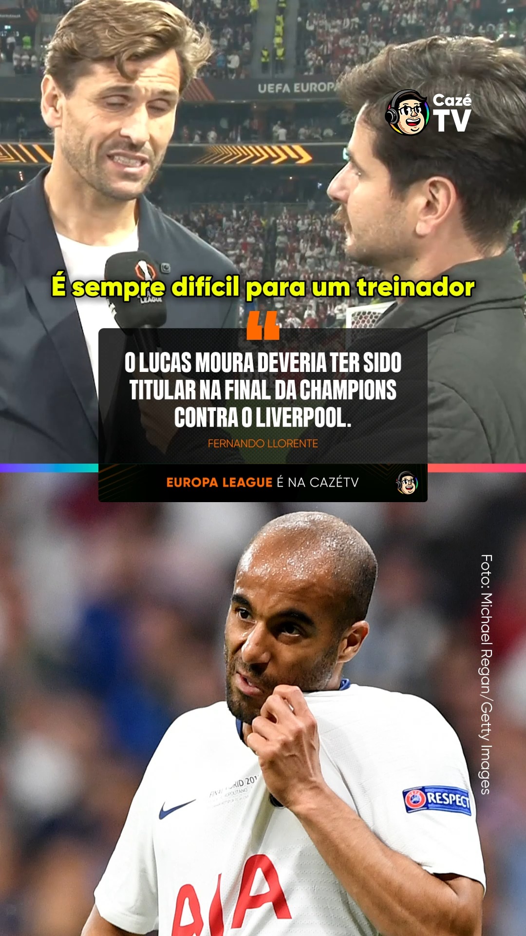 A GENTE CONCORDA COM VOCÊ, LLORENTE 😭🥺

O ex-jogador do Tottenham falou sobre o Lucas 🇧🇷 ficar NO BANCO na final da Champions League 🇪🇺 depois de fazer um hat-trick ⚽⚽⚽ que classificou o time pra semifinal 🤯

Com ele em campo o resultado seria outro? 👀

🚨ESTAMOS AO VIVO E COM IMAGENS! LINKS NOS STORIES 📲

#cztv12 #EuropaLeagueNaCazéTV #Freiburg #futinter #TempoRealCazéTV