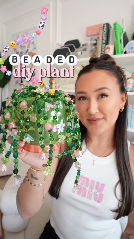 🌸 diy beaded plant 🌸 y’all voted and we’re BACKKK with a diy reveal and I’m obsesssssed 🌱