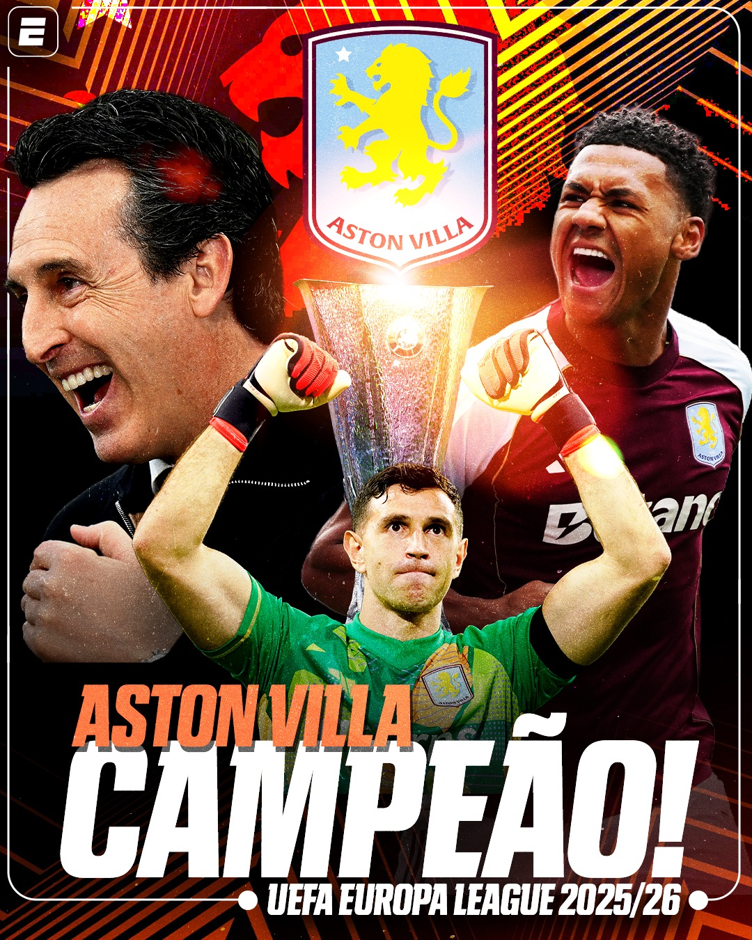 O ASTON VILLA VOLTA A COMEMORAR UM TÍTULO DEPOIS DE 30 ANOS!!!! 🔥👏 

Unai Emery coloca MAIS UM título de EUROPA LEAGUE na sua prateleira. O clube inglês bateu o Freiburg por 3 a 0 e ficou com o título continental. 

#FutebolNaESPN
