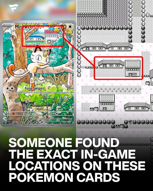 The last one is unreal 😅

Someone on Reddit started matching modern Pokémon card artwork to the exact in-game locations they were inspired by, and once you see it, you can’t unsee it.

From tiny houses in Pallet Town and Misty’s Gym in Cerulean City, to the Valley Windworks from Diamond & Pearl, snowy temple entrances, coastal bike paths, and even random patches of grass from the Game Boy Advance era, the artists have been quietly recreating real Pokémon world locations inside the cards themselves.