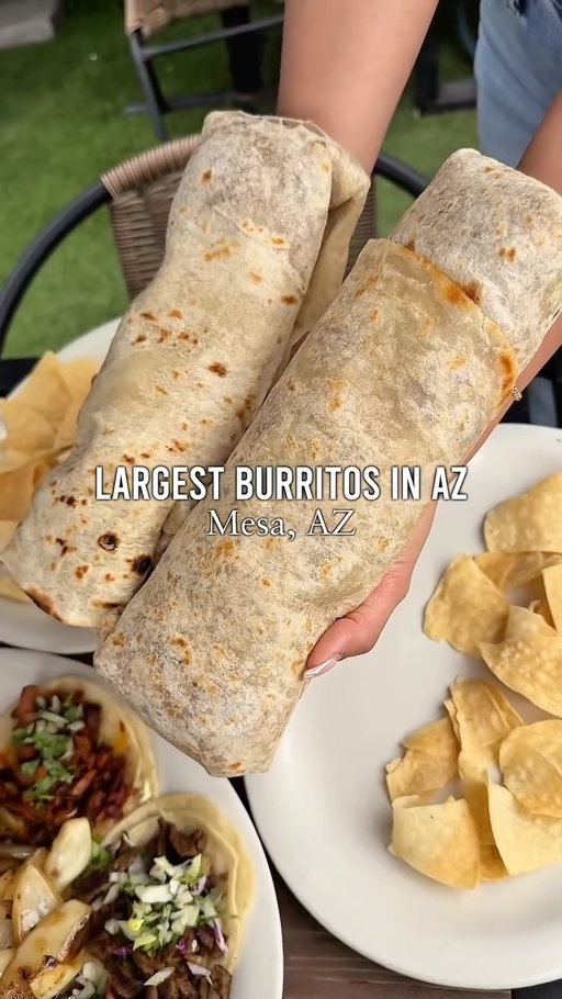 These are possibly the largest burritos in Arizona 🤯
If you haven’t been to Taquitos Jalisco in Mesa yet, you need to bump it to the top of your list. These burritos are absolutely massive. You can choose the protein that goes inside. They also have other authentic Mexican menu items like tacos, Chilaquiles, and more. Find them at 
📍 @taquitosjaliscomesa 1052 West Broadway Rd. Mesa, Arizona. 85210.