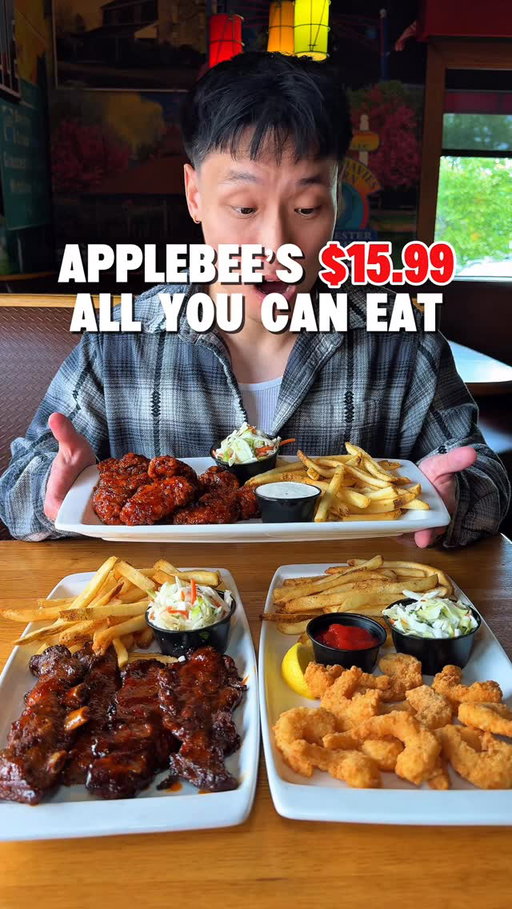 #ad Run to your nearest @applebees and try the All You Can Eat offer today for $15.99, available for a limited time #AllYouCanEat