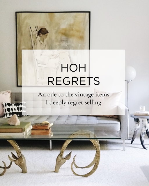 Remember back in the day when I started sharing my HOH Regrets? (RIP hashtags) I kinda dropped the ball because a bunch of creators took my idea and ran with it. I got frustrated, took my vintage ball of fun and peaced out 😂 Anyhoo, I was reminiscing about the shoppe (RIP) which made me start pining away for vintage treasures I truly miss. So here’s an ode to some favorites that are long gone. Side note, did you know adults with ADHD use physical objects as external memory storage at higher rate than neurotypical people? Yup, science backed. Wonder if that’s why I can remember exactly where I purchased each of these pieces and how I styled them, but when I am hungry, I’m looking for food in the dryer but can’t remember why I’m looking in the dryer 🤔💁🏻‍♀️ Also, maybe that’s why ADHD folks tend to hoard vintage.