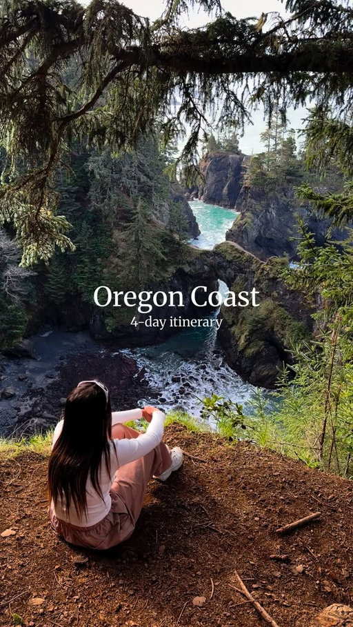 Oregon Coast 4-Day Itinerary 🌊🌲

If you’ve been wanting to explore the Oregon Coast but only have a few days, this plan is perfect for a quick and fun road trip!

📍 Day 1: Ecola State Park + Cannon Beach
 Start your trip with a stop at Ecola State Park, the views are amazing! Then head to Cannon Beach to see Haystack Rock, grab a coffee, and check out the cute shops. Make sure to stay for sunset,  it’s magical 🌅

Fav place to stay: Surfsand Resort

📍Day 2: Tillamook + Cape Kiwanda
 Drive down to Cape Kiwanda, but first stop at the Tillamook Creamery for some cheese or ice cream. Then spend the afternoon walking on the dunes, watching the waves, and maybe grabbing a drink at Pelican Brewing.

Fav places to stay: Headlands Coastal Lodge (my fav) or Inn at Cape Kiwanda

📍Day 3: Sea Lion Caves + Heceta Head Lighthouse
 Head south to the Sea Lion Caves! yes, it smells, but it’s also really cool to see! 😂 After that, drive to the Heceta Head Lighthouse and stay for sunset. The view is amazing!

Fav place to stay: Heceta Lighthouse B&B

📍Day 4: Natural Bridges – Samuel H. Boardman Corridor
 End your trip with a bang at the Natural Bridges viewpoint — it’s seriously beautiful. If you have time, also check out Secret Beach and Arch Rock. Then catch one last sunset at Harris Beach.

Fav place to stay: Tu Tu’ Tun Lodge

I made this itinerary to help you plan an epic road trip! 🚗

#oregoncoast #usatravel #beautifuldestinations #pacificnorthwest