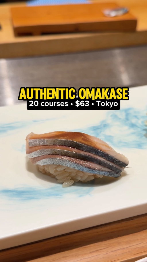 20-course omakase i HIGHLY recommend and just $63!! Ginza Sushi Banya Kai is in Tokyo and hits all the points I look for: high quality fish, great presentation and ambiance, plus authentic, affordable, and approachable to tourists/foreigners (they provide printed English menus)! I’d 100% come back again while in Japan ❤️

#sushi #omakase #tokyo #japantrip #japantravel