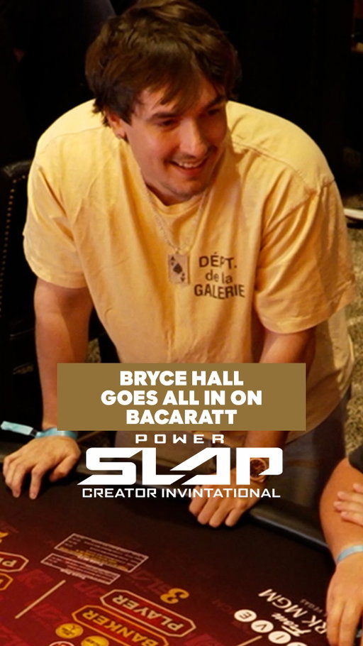 @brycehall first all-in at the Baccarat table during the  @powerslap Creator Invitational

Gambling Problem? Call 1-800-GAMBLER