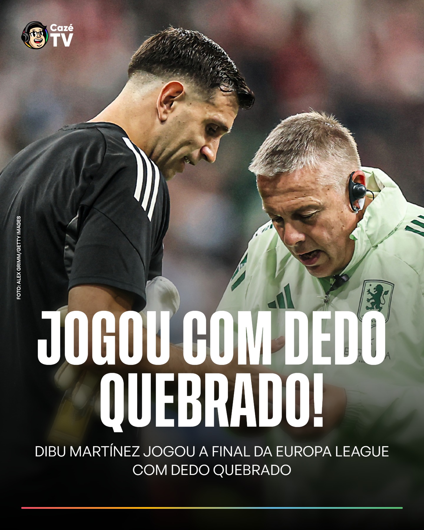 QUE ABSURDO! DIBU MARTÍNEZ REVELOU QUE JOGOU A FINAL DA EUROPA LEAGUE COM O DEDO QUEBRADO. O FATO ACONTECEU DURANTE O AQUECIMENTO DO JOGO! 🤯🤯🤯🤯

#cztv16 #cztv12 #EuropaLeagueNaCazéTV #AstonVilla