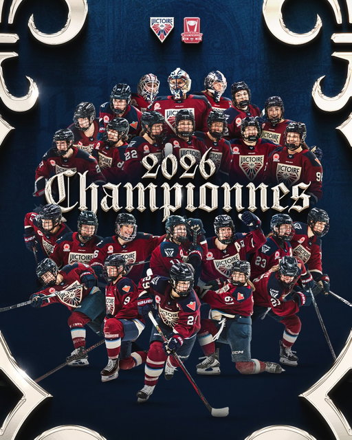 LA VICTOIRE DE MONTRÉAL SONT LES CHAMPIONNES DE LA COUPE WALTER 2026 DE LA LPHF 🏆
 
THE MONTRÉAL VICTOIRE ARE YOUR 2026 PWHL WALTER CUP CHAMPIONS!