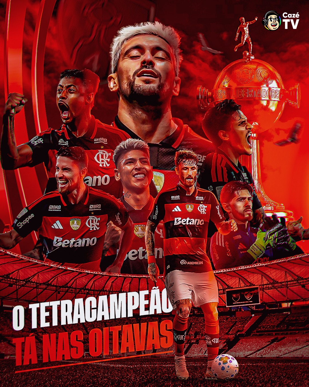 O ATUAL CAMPEÃO JÁ TÁ GARANTIDO NAS OITAVAS! DESSA VEZ, A FASE DE GRUPOS FOI SEM SUSTOS PRO MENGÃO! 🔴⚫ O CLUBE DE REGATAS DO FLAMENGO QUER O PENTACAMPEONATO DA AMÉRICA! 🏆🏆🏆🏆🏆

#TempoRealCazéTV #Flamengo #Libertadores #FutBr #cztv08 #cztv18
