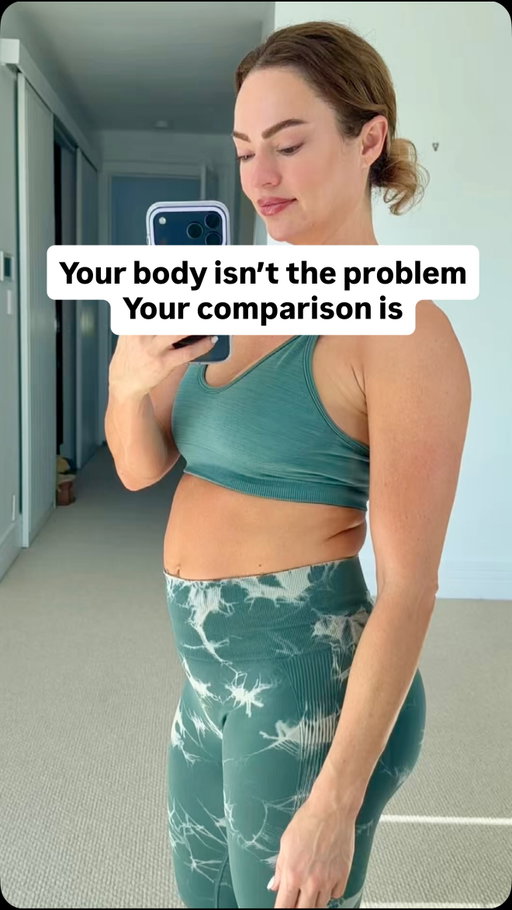 Your body can look completely different in the space of a few seconds. 
Posture, lighting, angles, posing, clothes, bloating, hormones… all of it can change what you see. 

There’s nothing wrong with posing or wanting to look your best. I do it too. But please don’t compare your relaxed, real, human body to someone else’s best angle, best lighting or one carefully chosen moment. 
Neither version of your body is bad. 
Your worth doesn’t change when your body does.
🤍