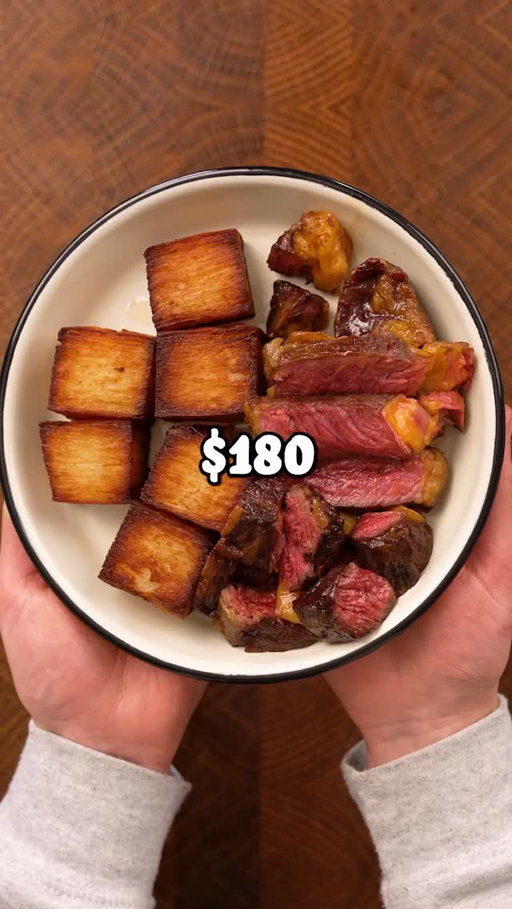 $7 steak and potatoes vs $180 steak and potatoes