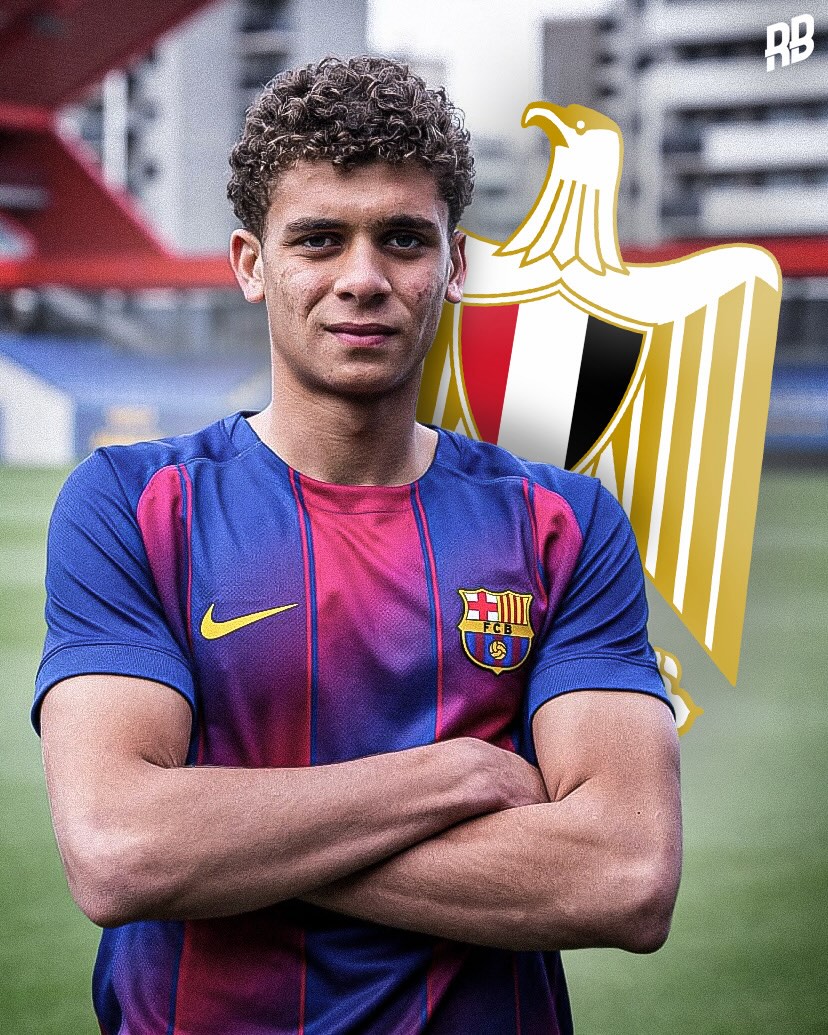 This is huge… 18-year-old Barcelona Academy striker Hamza Abdelkarim has been called up for the 2026 World Cup by Egypt 👏🏽🇪🇬

Hamza is on loan at La Masia from Al Ahly and became the first Egyptian to play for a blaugrana side… he’s already played in the CAF Champions League and Barca have a buy option this summer - now he’s set to feature in the World Cup 👀

Swipe to watch him score a HAT-TRICK of headers for Barcelona U19s. Big future ahead of him. 😮‍💨

🎥 @dia_lungu