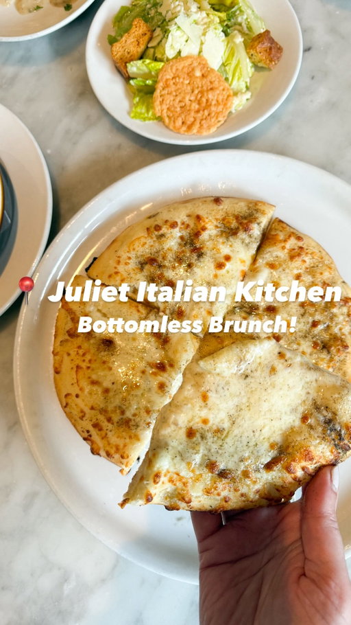 Make your weekend plans for this one of a kind Bottomless Brunch - yep you read that right 🥂🧇🥞🍝

Imagine ordering anything off the @julietitalian menu and trying IT ALL for just $38 per person every Saturday and Sunday from 11am-3pm! Mimosas and Blood Marys are full price for your first and 1/2 off every drink after 🥂!

Highly recommend trying:
🍕 Cacio e Pepe pizza
🍝 Lasagna
🍞 Biscuits & Gravy
🍞 French Toast 
🥗 Caesar Salad
🍍 Pineapple Mimosa
Pro tip: finish with the French Toast and thank me later!

Thanks for having us in for this one of a kind in Austin experience @julietitalian! I can’t wait to come back with more friends and try more of the menu!
-
-
-
#brunchtime #italianfood #weekendbrunch #austintx #austineats 
bottomless brunch, weekend brunch, all you can eat, best brunches in Austin, mimosas, Austin TX