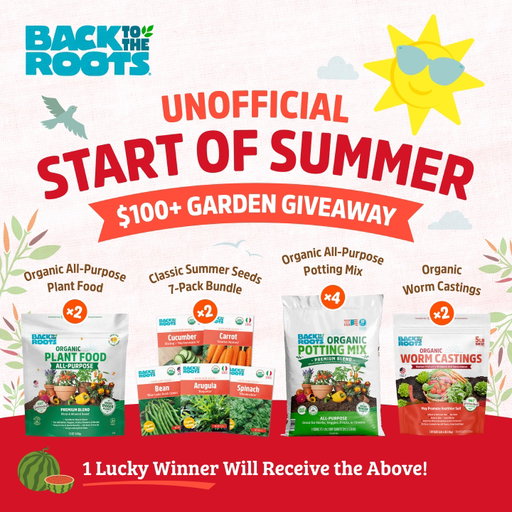🌡️☀️Unofficial Start of Summer $100+ Giveaway! ☀️🌡️

The temps are rising, your crops are growing by the second and ‘outside’ is your entire personality - gardening season is well and truly underway!

Giving you another reason to spend as much time as possible outdoors, one lucky winner will receive the below garden pack to get back to their roots with a friend:

2 x Organic Master Potting Mix
2 x All Purpose Potting Mix
2 x All Purpose Plant Food 5LB
2 x Classic Summer Seeds 7 Pack 

To enter: 

1. Follow @backtotheroots_official.
2. Comment ‘WINNER’
3. Tag a friend you want to grow with. 

No purchase necessary. Contest ends 11:59 PM CT on 6/4/26. Open to US shipping addresses only. The winner will be notified via DM after contest end date. Void where prohibited. This contest is in no way sponsored, endorsed, administered by or associated with Instagram.

#gardeninggiveaway #gardengiveaway