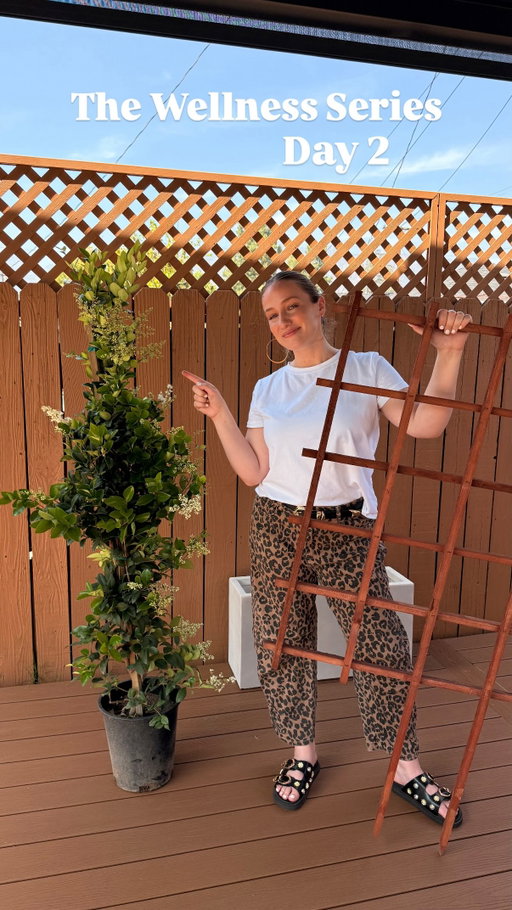 Welcome to Day 2 of #neverleaving: The Wellness Series 😍

We wanted this space to be so relaxing, but when we feel like we’re in someone else’s yard, we felt more on edge, so now we feel like we have a total divider and can move onto the sauna! 🙌🙌

The deck we used is from @decks (code “DeannaDecks” for $300 off)
The pergola is from @bonpergola 

#backyard #patio #deck #homerenovationideas