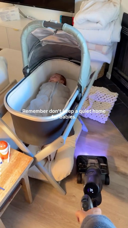 one thing we learned fast after having our second baby: don’t make the house completely silent!!!

between the toddler running around and normal life happening, our baby can sleep through basically anything now.

play music, talk normally, do the dishes, vacuum… your baby will adapt.

#newdad #newmom #firsttimeparents #parenting #newborns