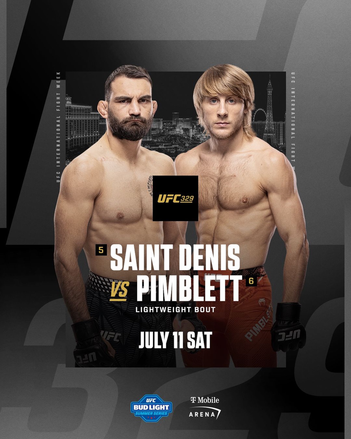 Pimblett v Saint Denis
UFC 329 | July 11th | Las Vegas