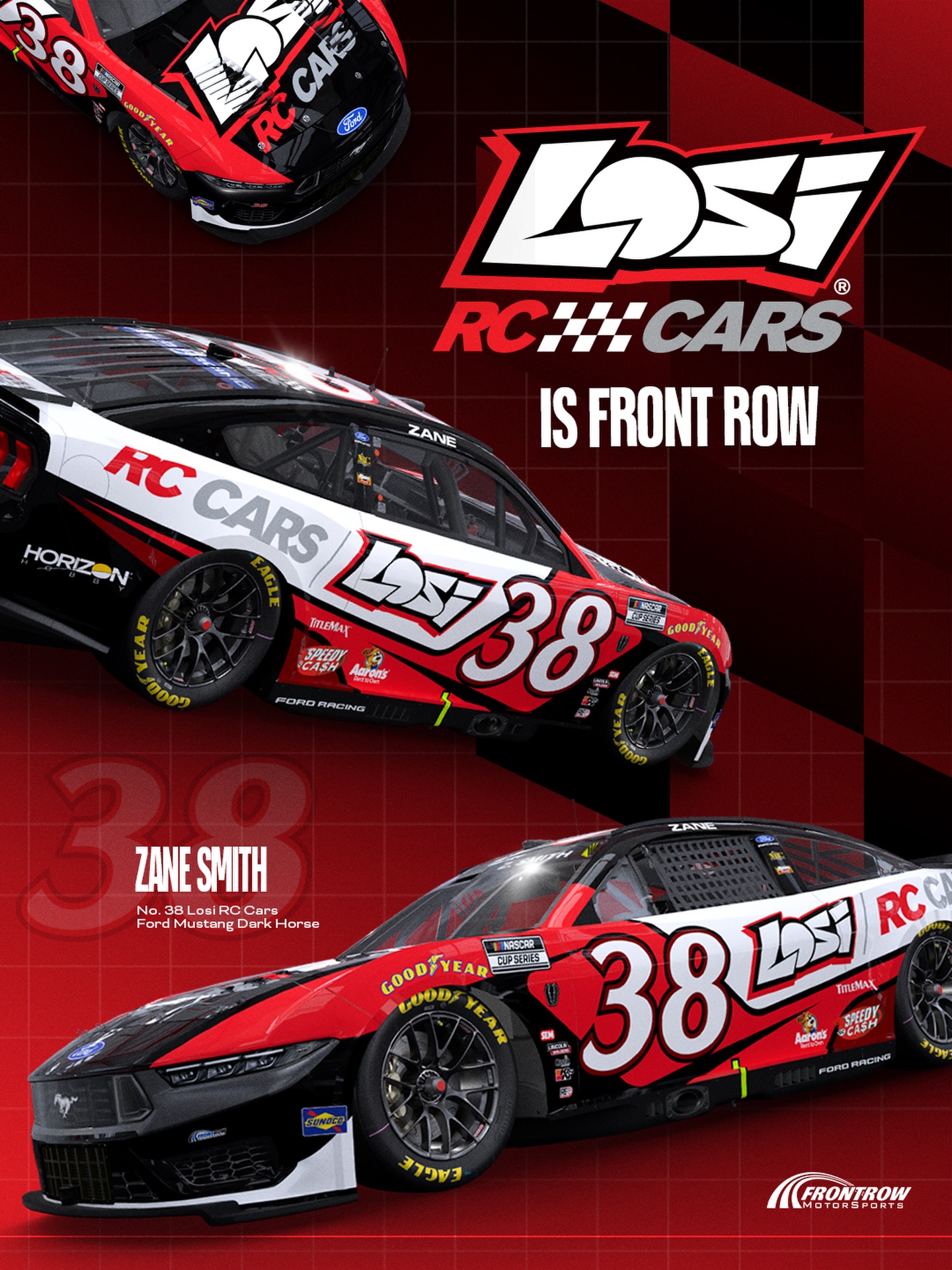 Losi RC is Front Row.

We’re excited to have @losi.rc back with the No. 38 and @zanesmith at Indianapolis and Las Vegas!