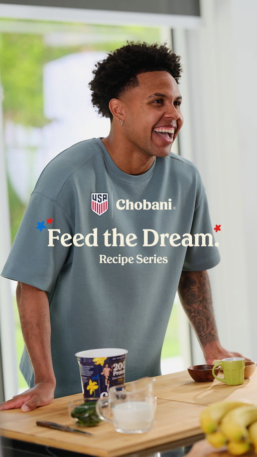 Welcome to our Feed the Dream. Recipe Series ⚽
 
USMNT Midfielder @west.mckennie knows that chasing dreams takes energy. His go-to Chocolate Espresso Smoothie provides just that—a big boost plus protein to sustain. This is an everyday staple for on and off the pitch.
 
To make your own, you’ll need:
 
3/4 cup Chobani®️ 20G Protein Vanilla Greek Yogurt 
1 shot espresso
1 cup non-fat milk
1 frozen banana
2 teaspoons cocoa powder
1 tablespoon peanut butter
1 tablespoon ground flaxseed
½ cup frozen spinach
 
Instructions
 
1. In a blender, combine yogurt, espresso, milk, banana, cocoa powder, peanut butter, flaxseed, and spinach.
2. Blend on high until smooth and pour into a 16-ounce serving glass.
 
Check out the recipe through the link in bio 🔗
 
Weston McKennie is a paid partner of Chobani.