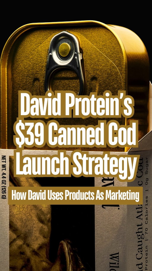 Is David Protein okay? @davidprotein 

They just launched canned cod like it was the new iPhone release: a full keynote, NYC billboards, and their founder Peter announcing “Cod 2.0” like Steve Jobs.

It’s funny, but it’s actually genius marketing. 

David isn’t trying to be just another protein bar company. They’re trying to own one simple idea: the most protein for the fewest calories.

Last year, David found that boiled cod was even more protein-dense than their Gold Bar… so they launched it.

Cod 1.0 was weird, memorable, and perfectly on brand, but not exactly portable.

So enter Cod 2.0: 18g of protein, 70 calories, shelf-stable, and made to go.

David is using products as marketing and honestly it works.

What do you think of the strategy?

#marketing #apple #david #davidprotein #davidpartner