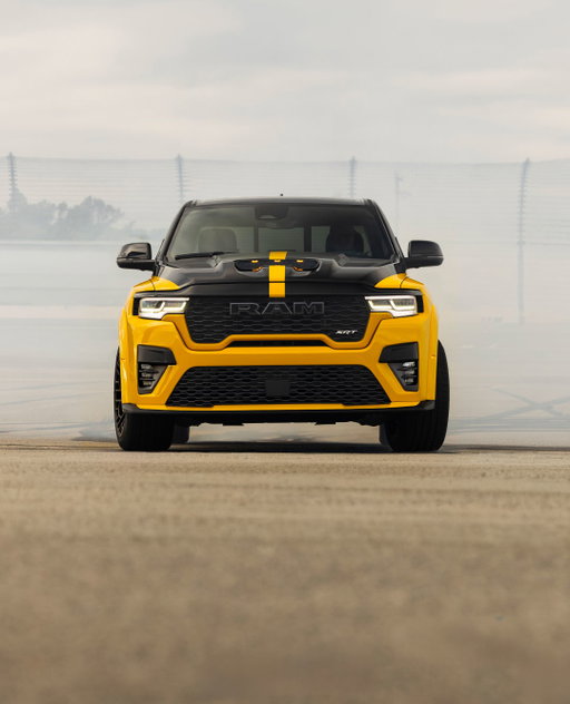 Lowered the truck and raised the stinger. Introducing the all-new 2027 Rumble Bee muscle truck lineup 🐝

Preproduction model shown. Actual production vehicle and features may vary. Projected availability starting late 2026 depending on model. 
Ram is a registered trademark of FCA US LLC.