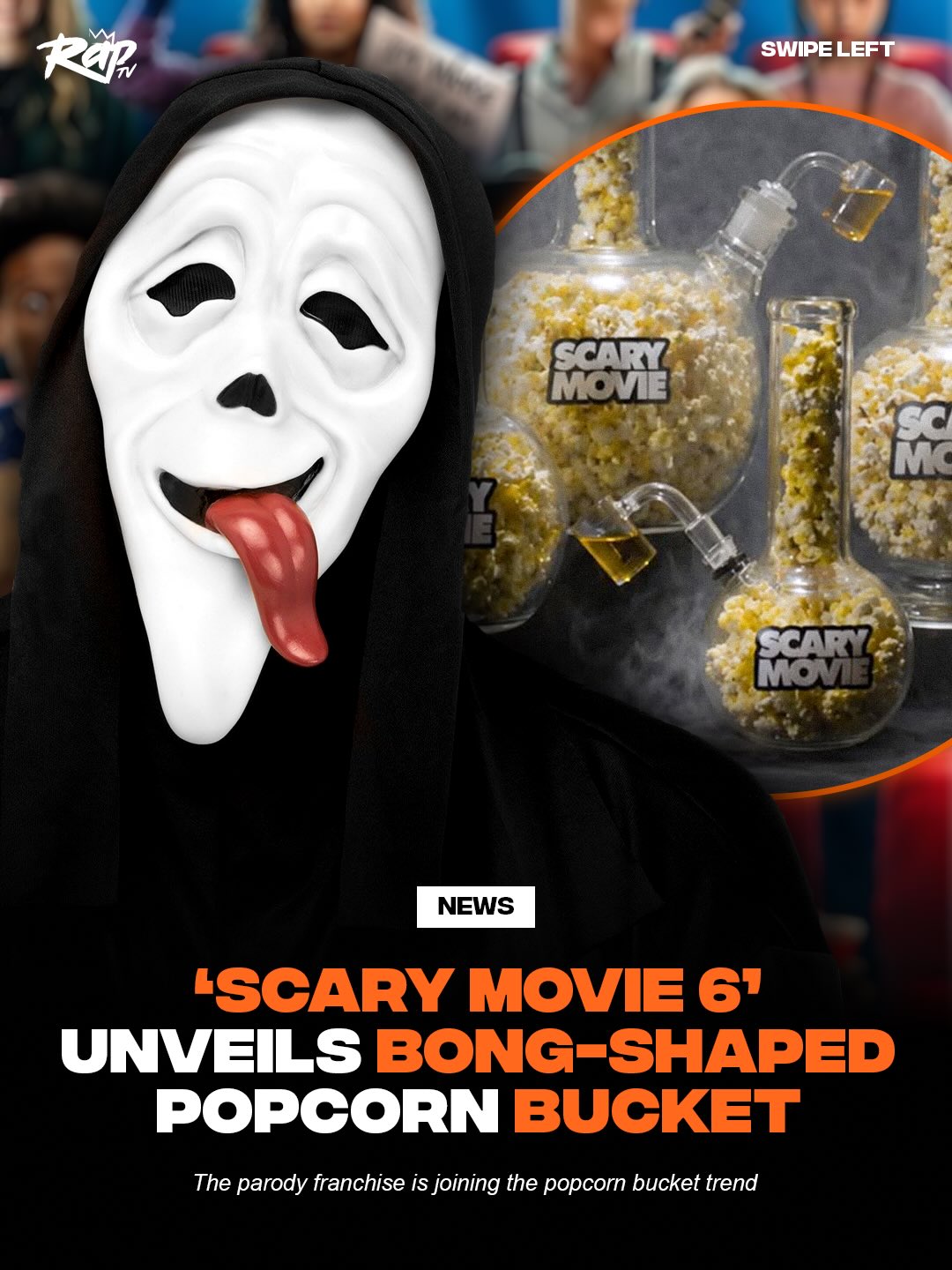 ‘Scary Movie 6’ has revealed its official popcorn bucket‼️

The popcorn bucket is shaped like a bong and will come in 4 different sizes. They’ll be available to purchase when ‘Scary Movie 6’ releases on June 5 🔥

Are y’all going to pick one up⁉️👀

🎥: @scarymovie