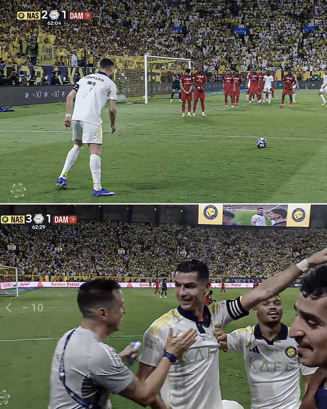 FIRST OFFICIAL TITLE ON THE LINE FOR CRISTIANO RONALDO. FREE KICK FROM AN IMPOSSIBLE ANGLE... GOLAZO 🔥🥶