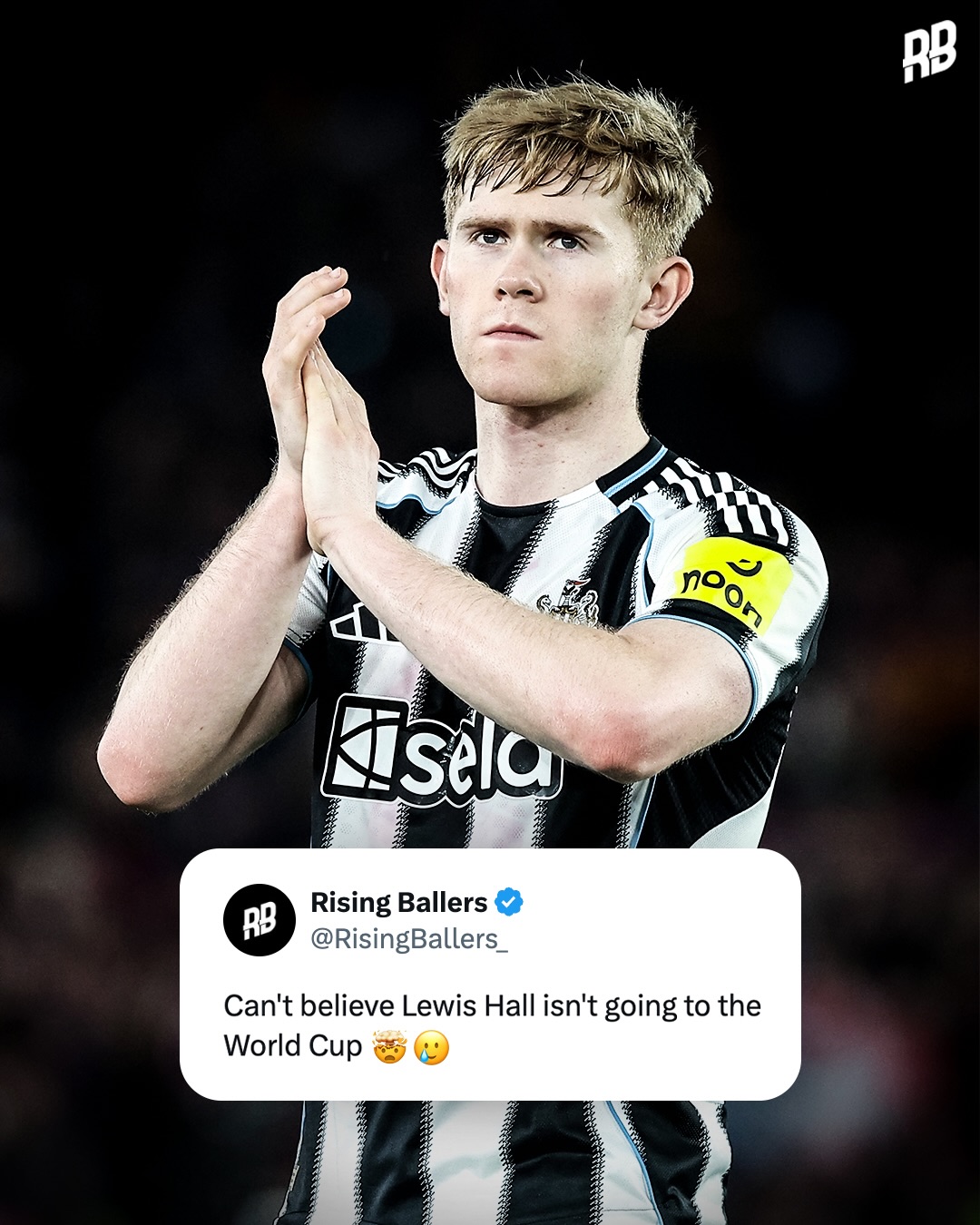 Nah this is actually insane… according to reports Lewis Hall has been LEFT OUT of the England squad by Thomas Tuchel ahead of the World Cup 😳🏴󠁧󠁢󠁥󠁮󠁧󠁿

This exclusion is particularly difficult to understand. Coming off of a serious season for Newcastle… locked down some of the world’s best wingers in the Champions League, but that clearly wasn’t enough 😔

Everyone assumed it would be Hall vs Nico O’Reilly for the left-back spot, with both making the squad… heartbreaking for Lewis 💔