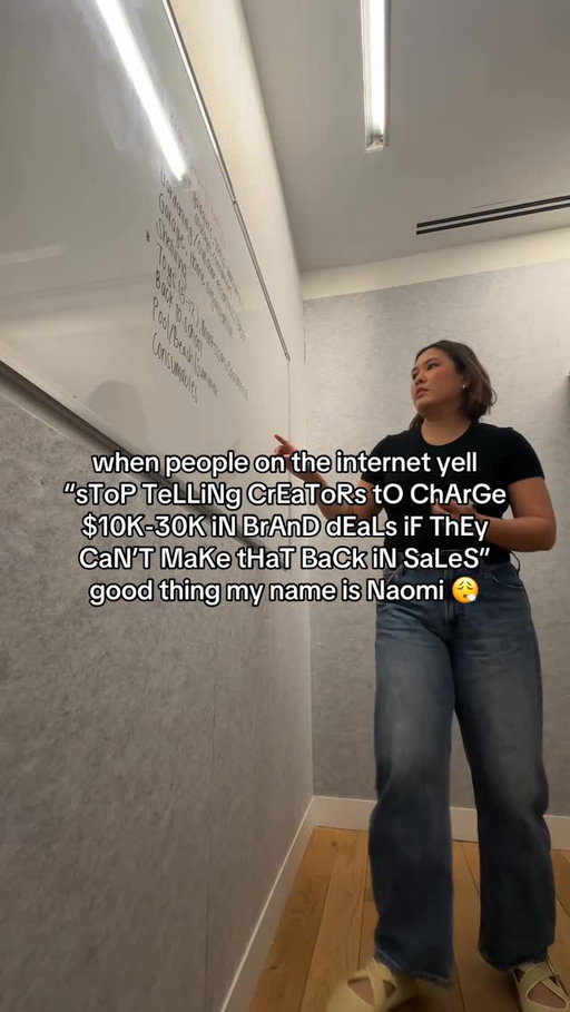 Someone on Threads said brands should “STOP paying creators and influencers 10-25k+ for partnerships” because “their following isn’t as loyal” and there’s no “correlation to the cash on cash return they can prove.”

I understand the take. Especially when creators are quoting 5-figures with zero ability to back it up or handle objections. But that’s not a pricing issue.

It’s true, a lot of creators CAN’T prove their value.

BUT! They’re wrong that the solution is to pay creators less.

Instead, creators should actually understand what they’re selling & have confidence! aka POSTURE.

If you follow me long enough, you know I teach you that you’re not
→ selling your following
→ selling views
→ selling a guaranteed conversion rate on a product you had zero input on, with creative direction you didn’t write, dropped at a time the brand chose, with required action steps that weren’t built for your audience

You are selling marketing. Strategy. Trust.
Influence over a specific person’s buying decisions in a specific group, interest, pain point, at a specific moment in their life.

Sorry, that’s not a $500 deliverable.
That’s not even a $2,000 deliverable depending on who you are & who your audience is.
(I’m not even talking about usage or exclusivity amplifying the cost that has nothing to do with ROI either).

The brands making that argument are THE SAME BRANDS who will low-ball you, micromanage your content, ignore your input, and then blame you when it doesn’t convert.

You don’t need to prove you can make their cash back.
You need to be positioned well enough that the right brands already understand that your value is to contribute to an entire marketing operation, designed to move people through a sales funnel...before the conversation even starts.

As an influencer, you contribute to a team project. And they’re making it YOUR fault they didn’t pick correctly.

That’s literally what I teach creators inside BDA: how to understand the psyche of a brand to work to your advantage, & have clarity on how to leverage what YOU DO HAVE, not what you don’t.

If you’ve been trying to quote 5-figures & can't handle the pushback without 2nd-guessing yourself, DM me “BDA”