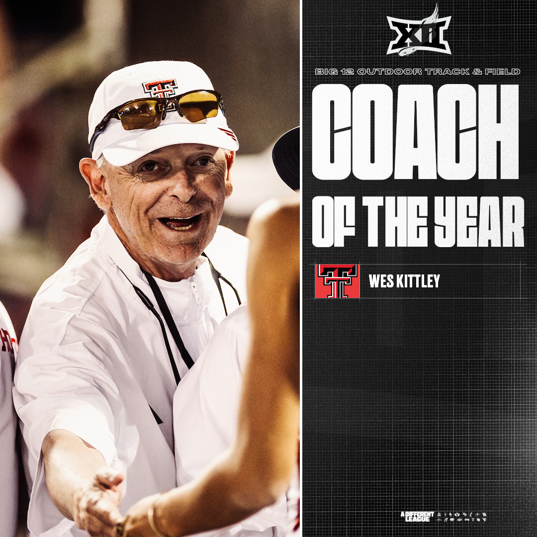 2026 Big 12 Track and Field Season Awards Announced

The Big 12 announced the 2026 outdoor track and field end-of-season awards. Five programs were represented, with BYU earning three selections.

Arizona’s Mason Lawyer was voted as the Conference’s Men’s Performer of the Year, while BYU earned two men’s awards with Tayvon Kitchen collecting Men’s Outstanding Freshman and Carter Cutting was voted as Men’s Scholar-Athlete. For the women, Kansas’ Emmaculate Jemutai garnered Women’s Performer of the Year, BYU’s Jane Hedengren earned Women’s Outstanding Freshman of the Year, and Cincinnati’s Juliette Laracuente-Huebner claimed Women’s Scholar-Athlete of the Year. Texas Tech’s Wes Kittley secured both Coach of the Year awards.