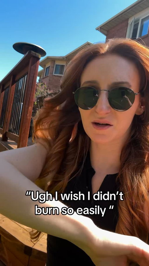 One more for us pale girls that just burn and don’t tan #comedy #satire #ginger #gingergirl #relatable