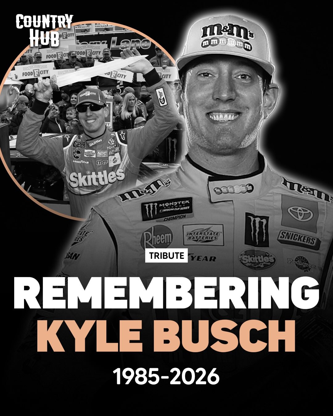 Rest in peace to NASCAR legend Kyle Busch ❤️🙏