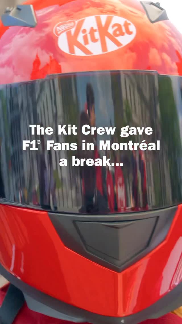 POV: You’re working too hard, so the Kit Crew stepped in 🚩🍫
Find them at the FORMULA 1 LENOVO GRAND PRIX DU CANADA 2026 
#KitKatCanada #HaveABreak #KitKatF1 

The F1 logo, Formula 1, F1, GRAND PRIX and related marks are trademarks of Formula One Licensing BV, a Formula 1 company. All rights reserved KITKAT and KITKAT logo and related marks are registered trademarks of Société des Produits Nestlé SA. All rights reserved.

-

POV: Tu travailles trop fort, alors l’équipe Kit Crew a décidé de prendre le relais 🚩🍫 Retrouve-les au FORMULA 1 LENOVO GRAND PRIX DU CANADA 2026 !
