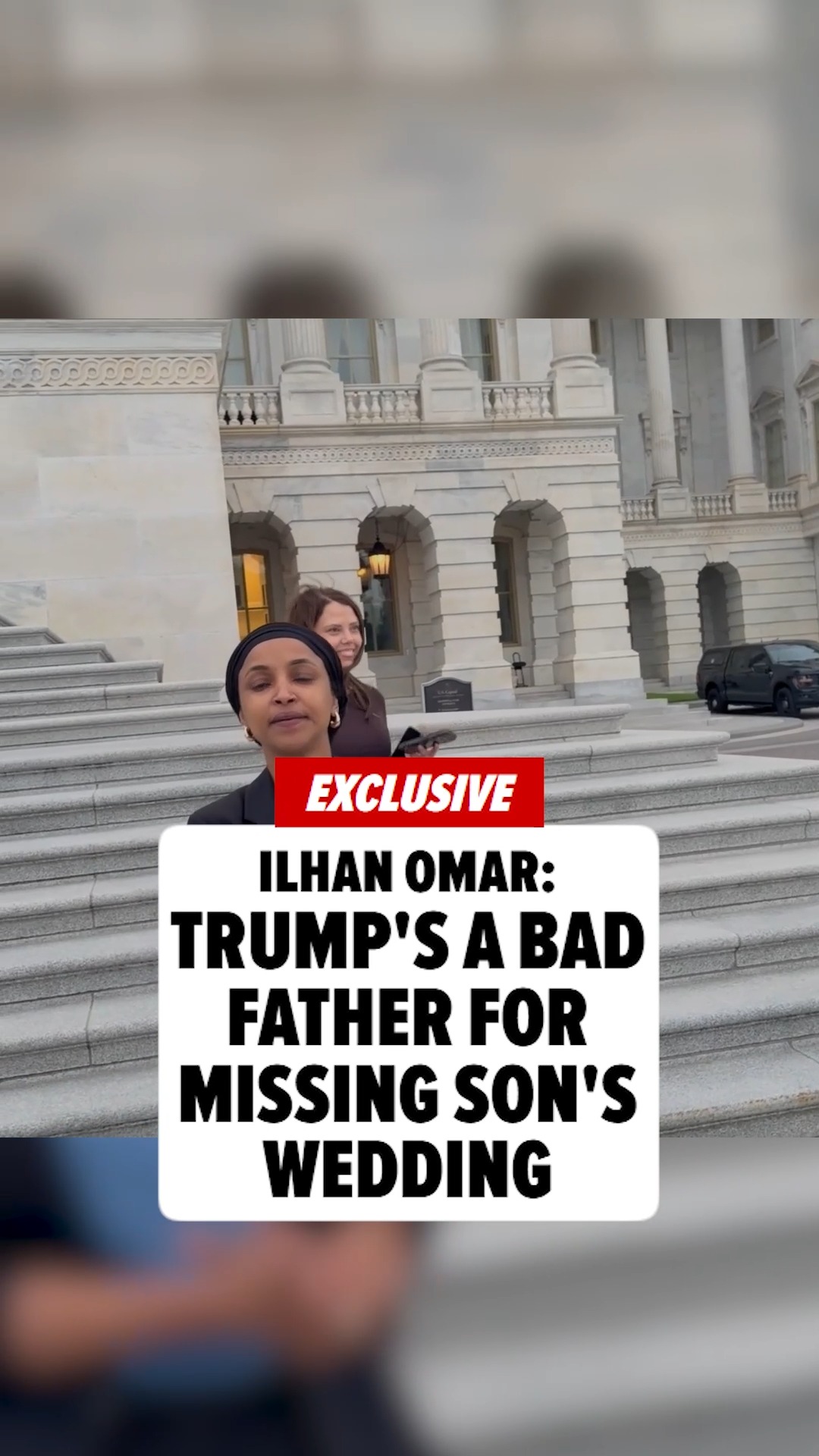 Rep. Ilhan Omar has more issues with Donald Trump than his political views and she's questioning whether he's a good parent. 👀‼️