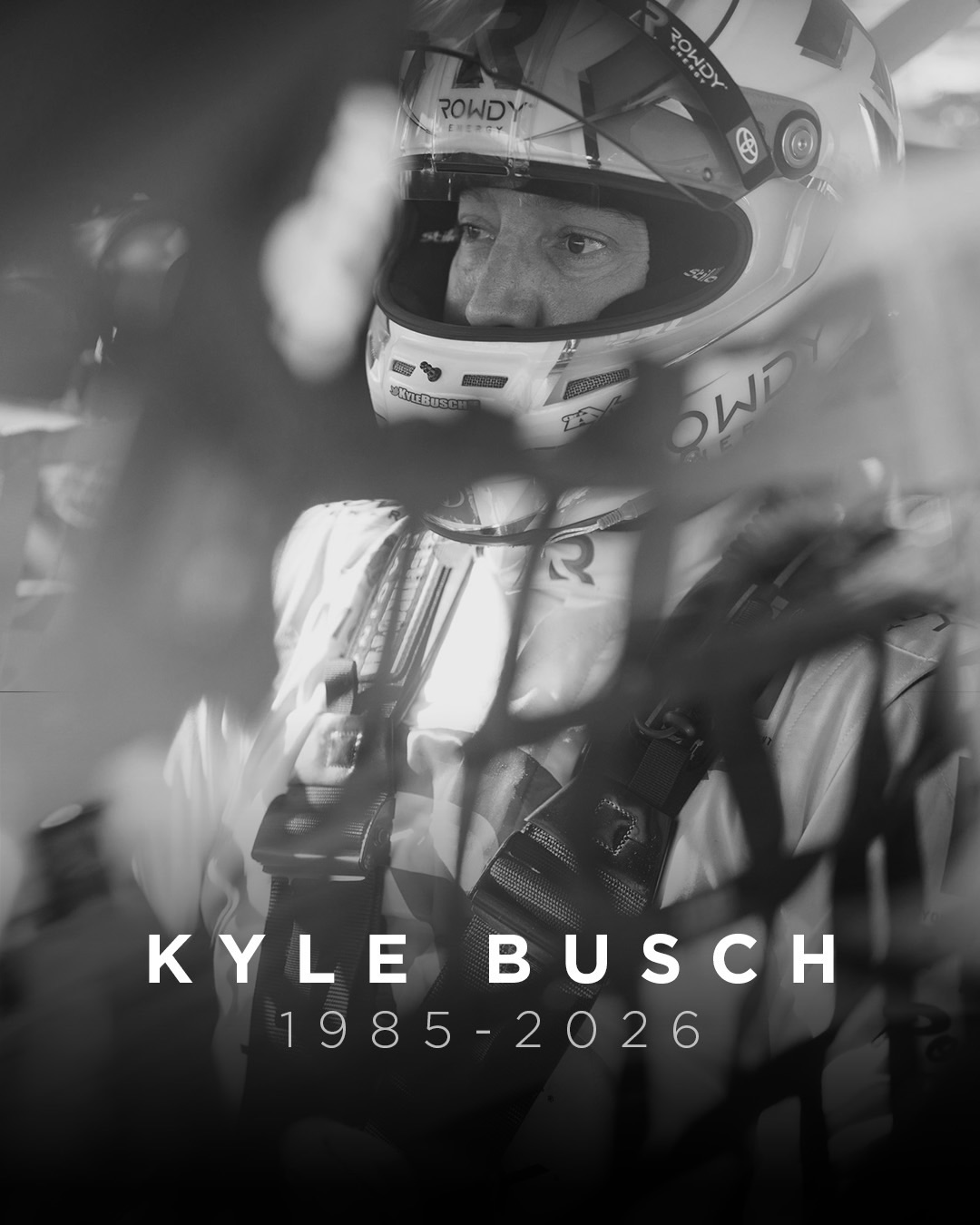 The racing world lost a legend today. Rest easy, Kyle Busch. Our hearts go out to his family, his friends, and the entire NASCAR community.