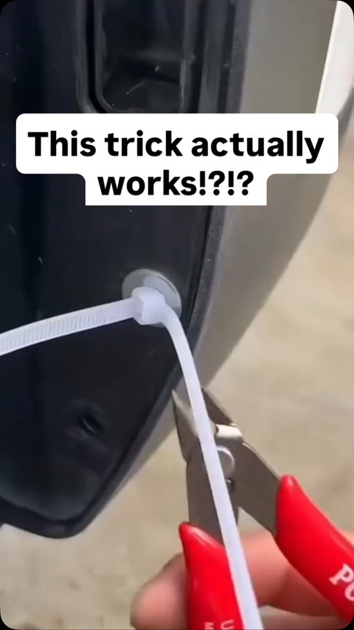 This zip tie trick might actually be cheaper than getting new push clips… 😅