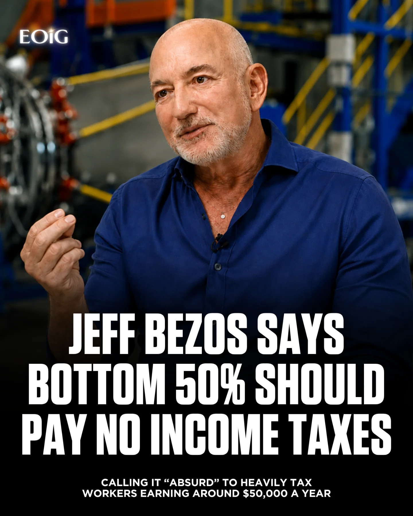 Jeff Bezos says lower income Americans should not be paying federal income tax, arguing that the bottom 50% of U.S. earners contribute a very small share of total income tax revenue.

Speaking on CNBC, Bezos said he plans to push this idea with Donald Trump, framing it around workers like nurses and everyday earners rather than asking lower income households to fund Washington.

The debate gets bigger because federal income tax is only one part of the tax burden, since most Americans still pay payroll taxes, state taxes, sales taxes, and other indirect costs regardless of income.

Big tax policy statements from billionaires always spark sharp reactions, especially when they touch fairness, government spending, and who should actually carry the largest share of funding the U.S. system.

Follow us (@entrepreneursonig) for everything related to entrepreneurs